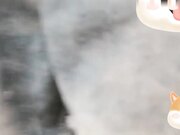 洛丽塔的萌妹子出来接客居然打王者荣耀被俩个大屌男抱着猛操